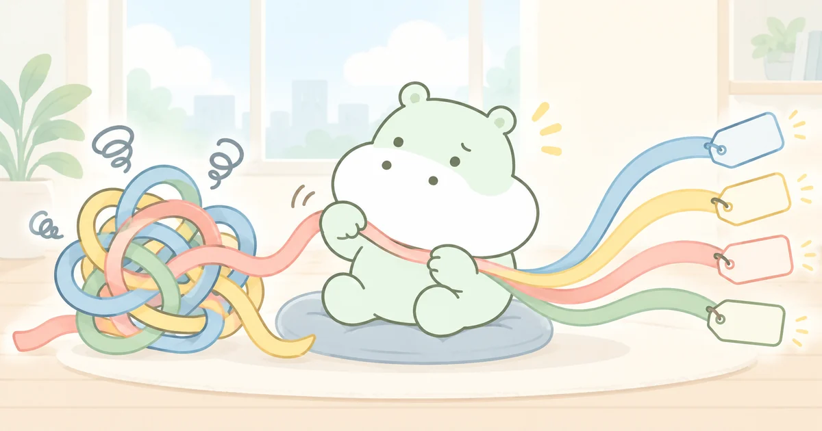 やめたいのにやめられない行動が何を守っているのかを考えるカバのイラスト