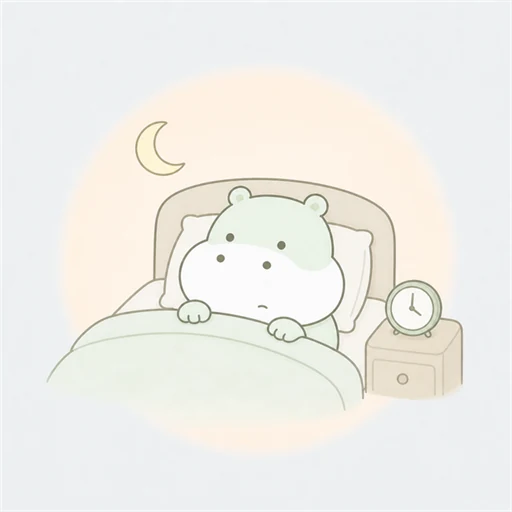 睡眠障害・不眠症を表すイラスト