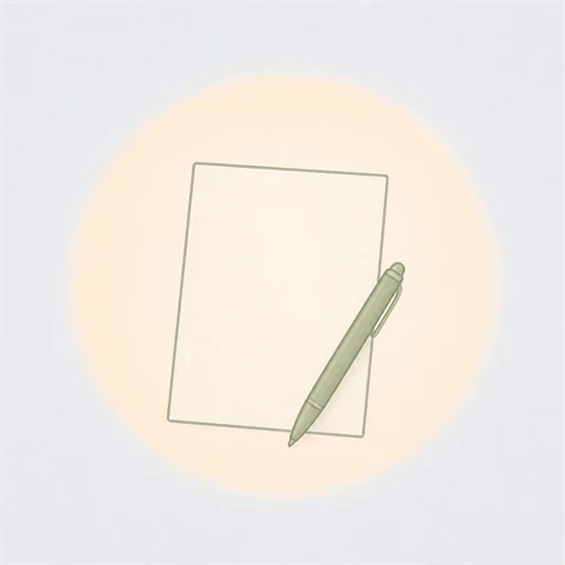 紙とペンで診断書を表したイラスト